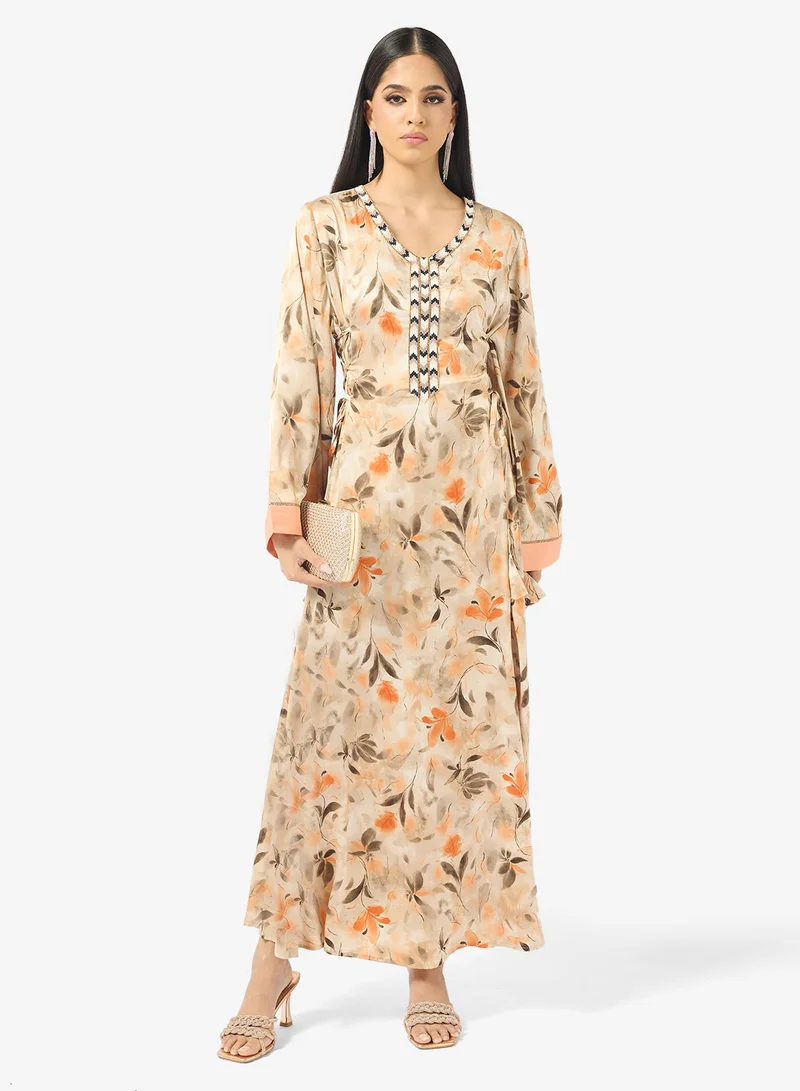 Elegant Printed Jalabiya