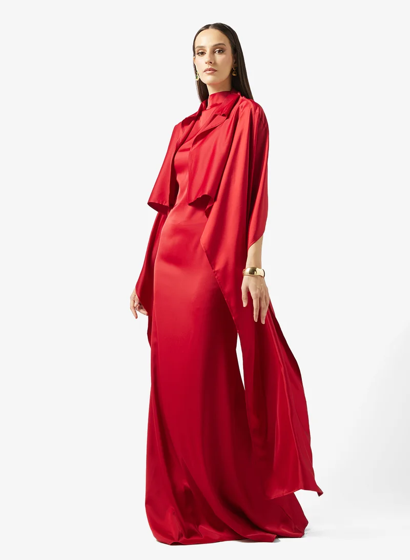 Dress With Cape Sleeves