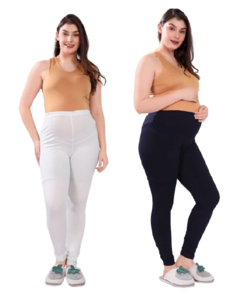 High Waist Maternity Leggings, 2-Pack