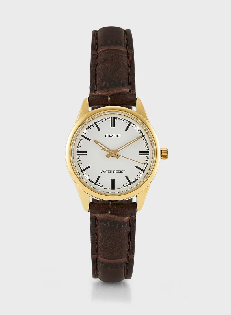 Classic Leather Analog Watch