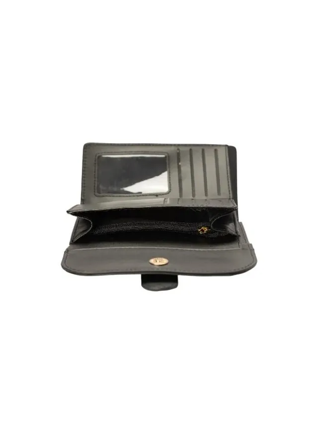 Structured Flap Wallet - PU Leather, Compact Design, Zip Closure – image 5