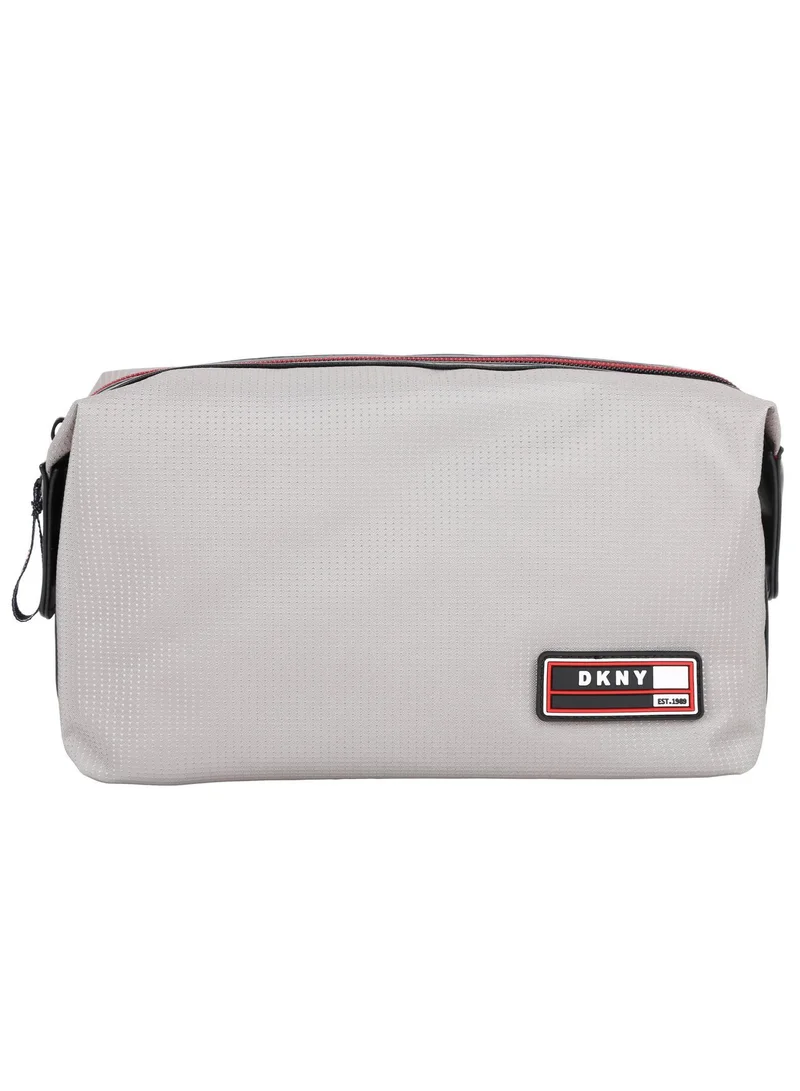 DKNY Men's Toiletry Dopp Kit Light Gray