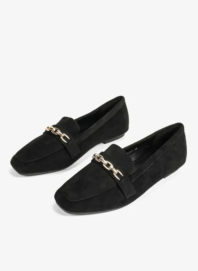 Metal Chain Suede Mules – image 2