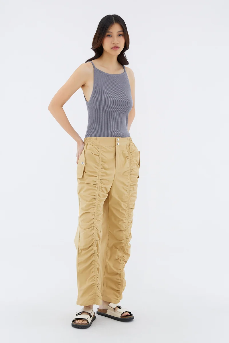 Julby Ruched Straight Leg Pants