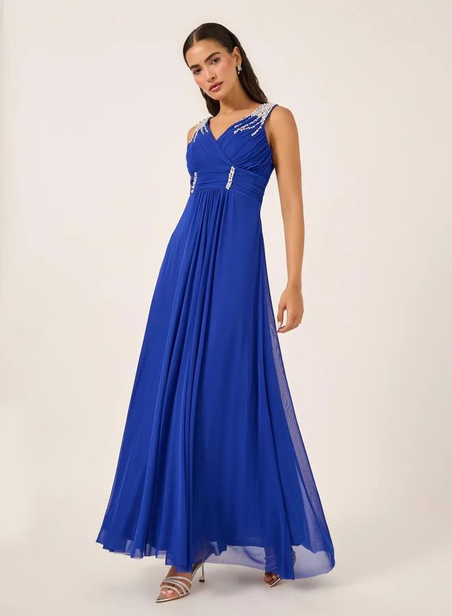 Embellished Chiffon Dress