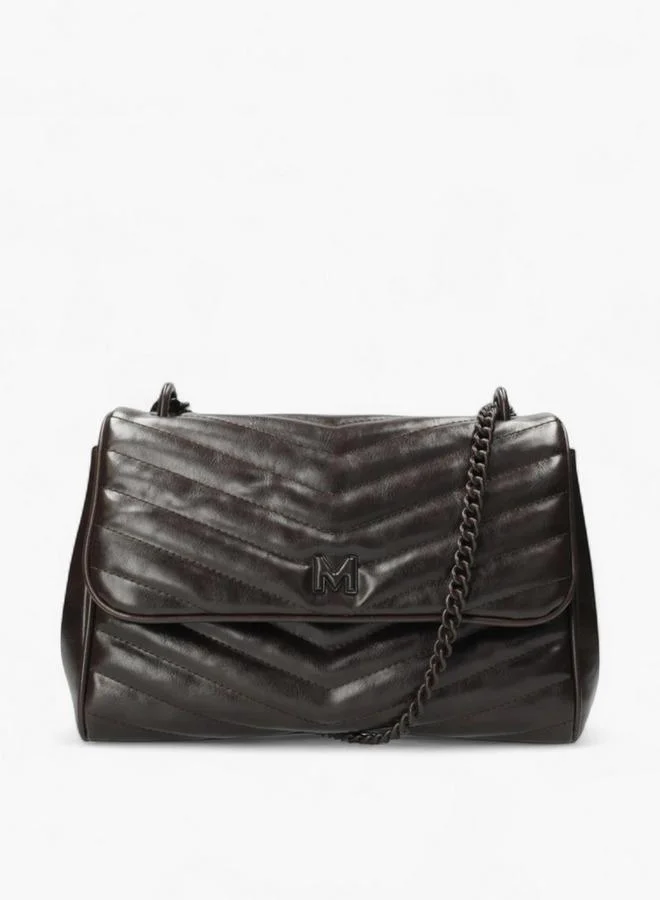 Textured Chain Shoulder Bag