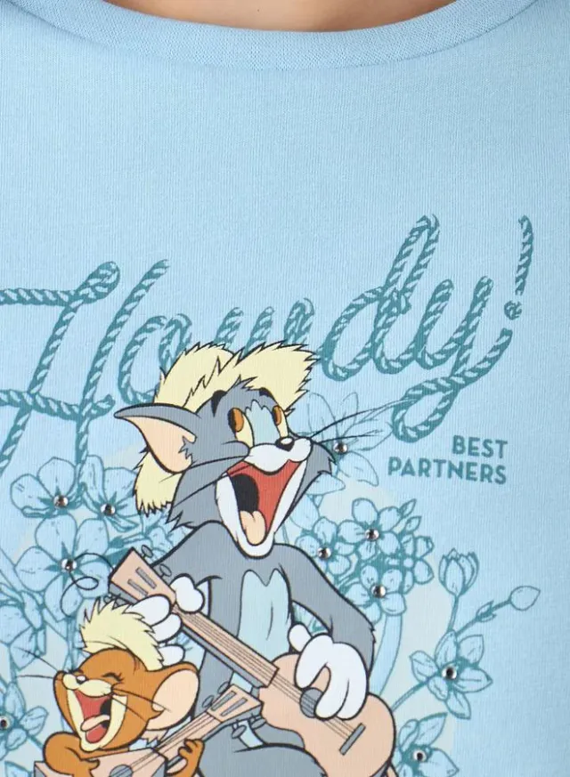 تيشيرت قطن بطبعة Tom & Jerry – صورة 4