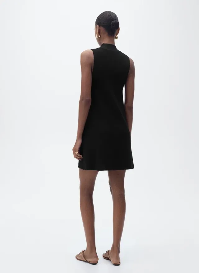 Sleeveless Mini Dress Black – image 2