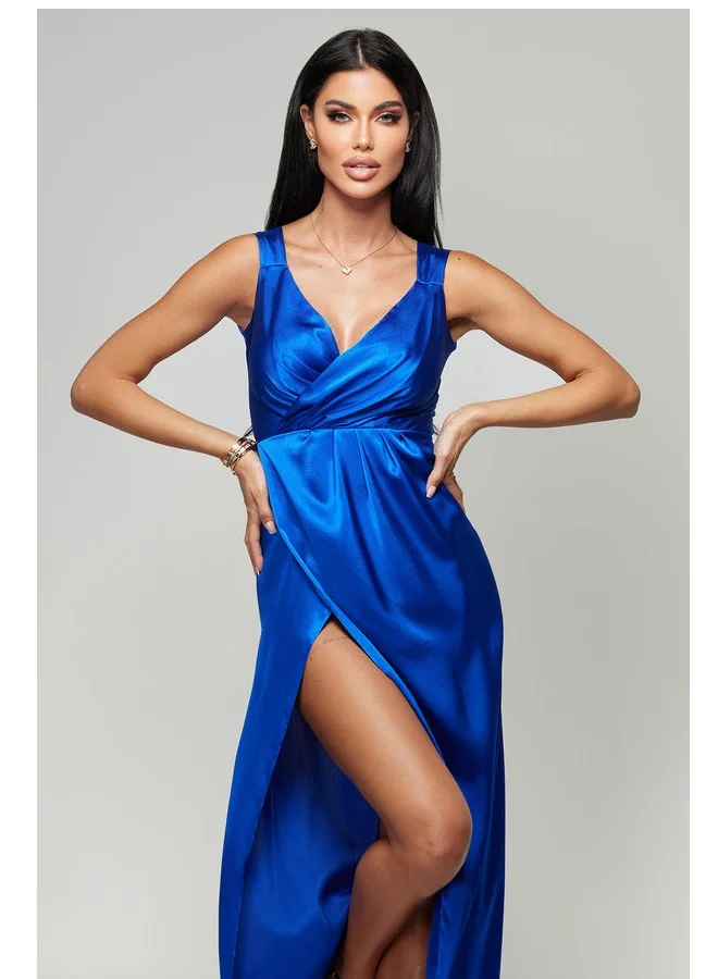 Asymmetric Satin Dress