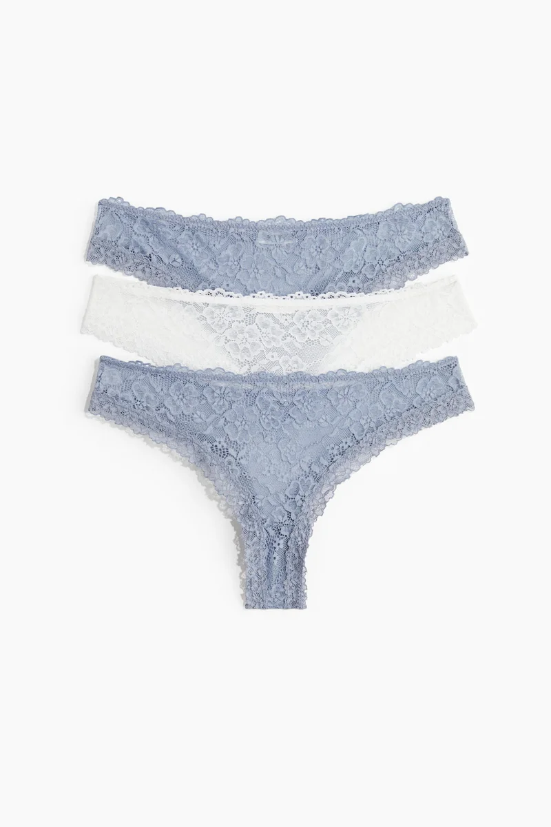 3-Pack Lace Brazilian Briefs