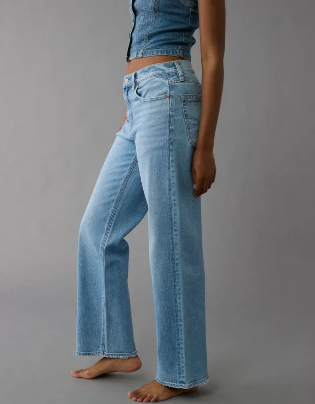 Medium Indigo High-Waisted Wide-Leg Stovepipe Jeans – image 4