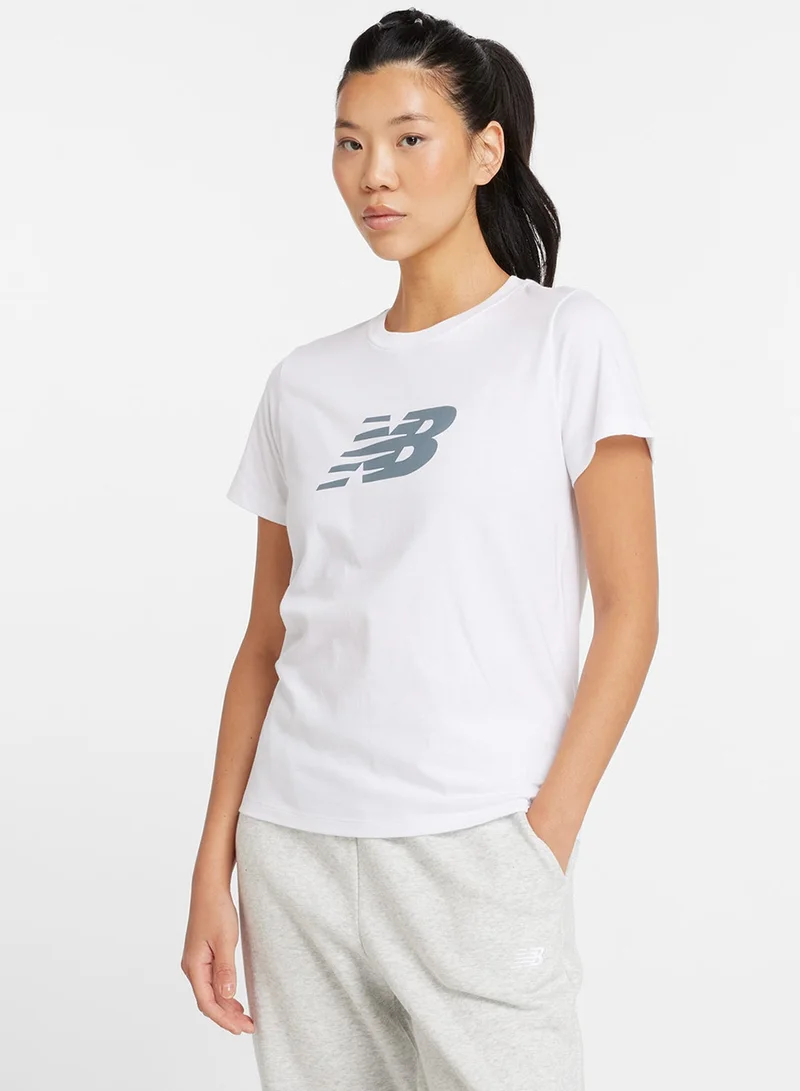 New Balance Jersey Logo T-Shirt White