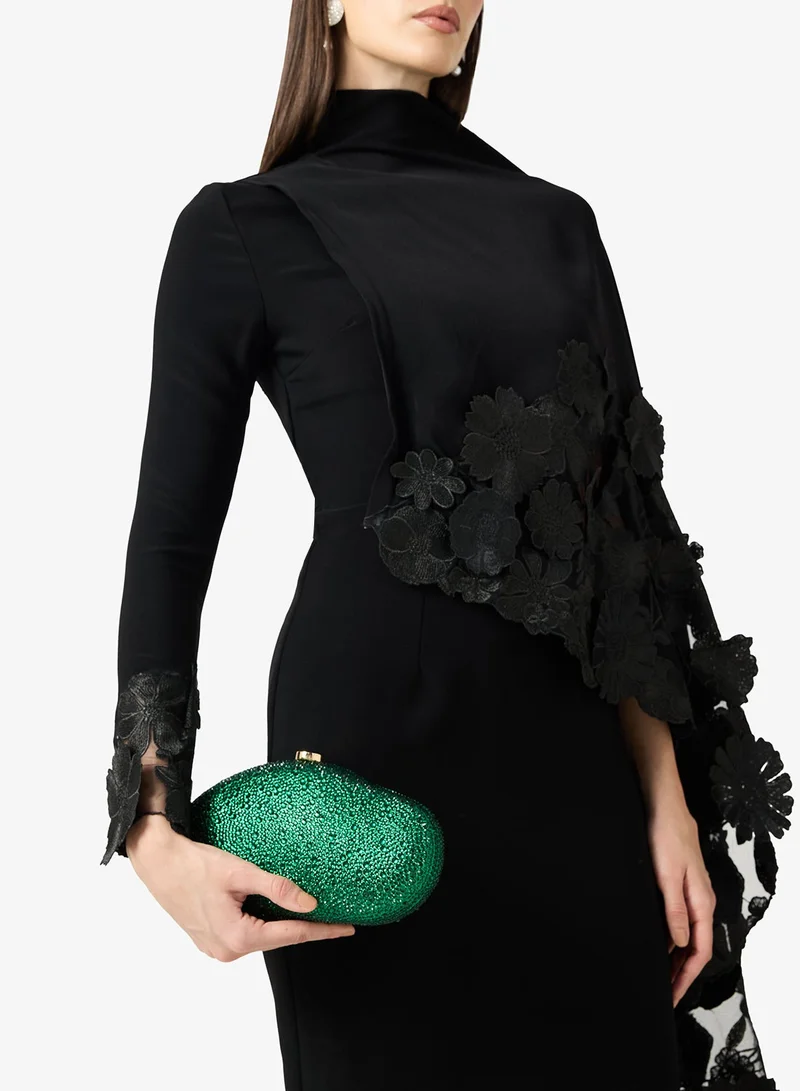 Metallic Shimmer Statement Clutch