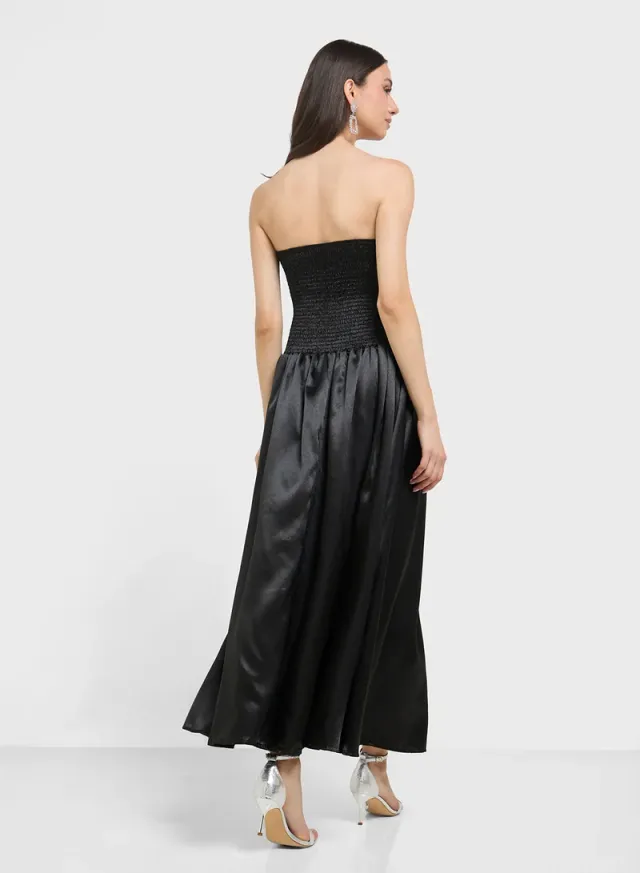 Ella Black Maxi Fit & Flare Evening Dress - Sweetheart Neck – image 2