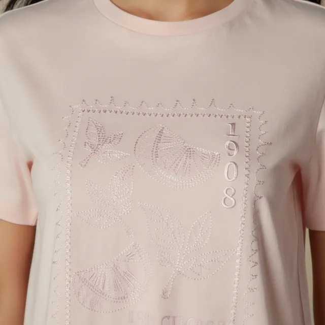 تي شيرت من القطن بقصة عادية مطرزة من Lee Cooper – صورة 3