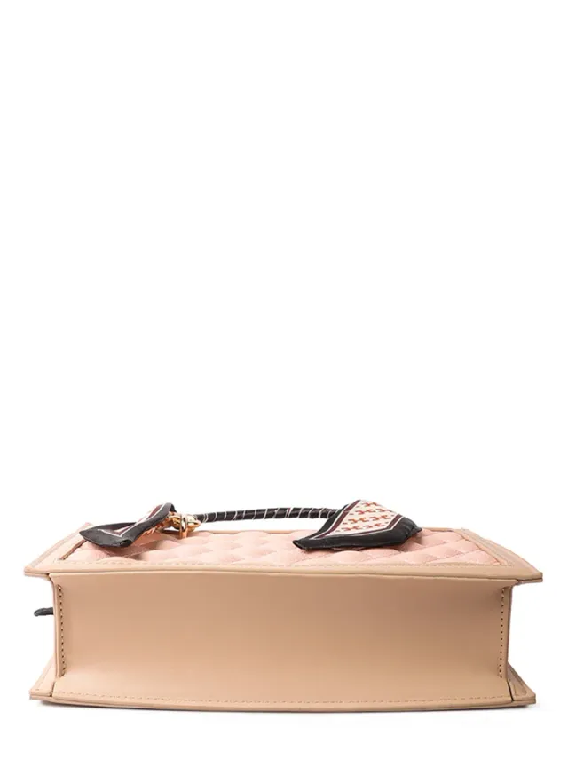 High Street Quilted Handbag Pink – image 6