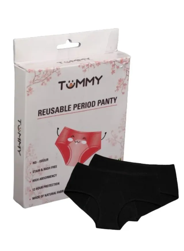 Heavy Flow Reusable Period Panties (2-Pack) Black – image 8