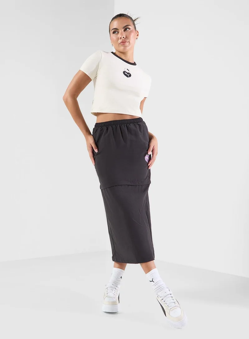 Hello Kitty Maxi Skirt Black