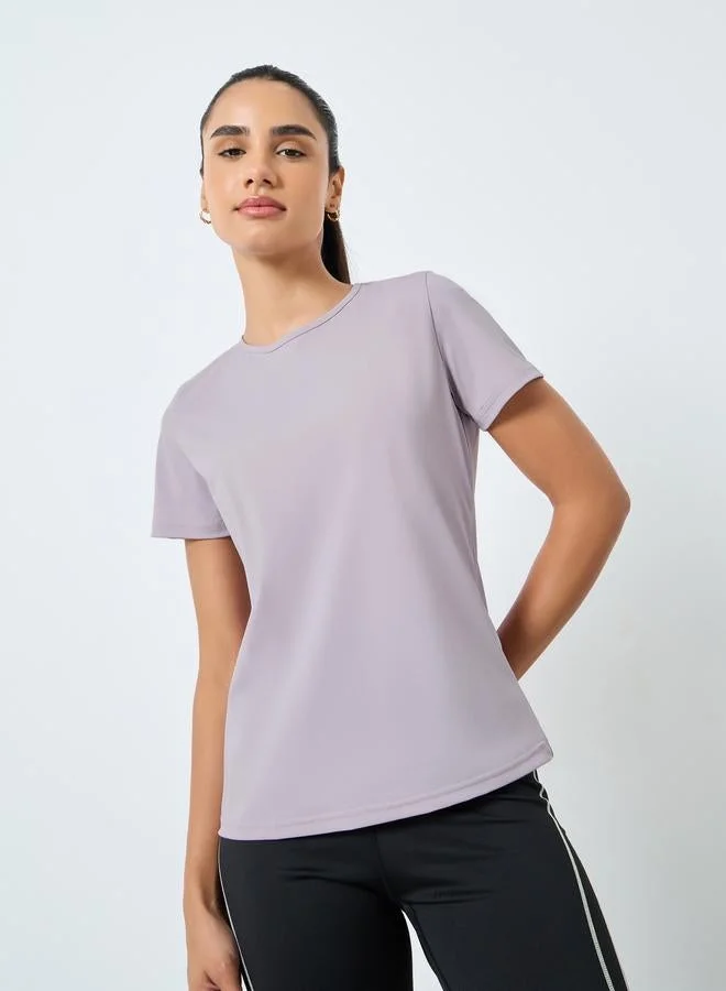 Back Teardrop Peep Textured Top Lilac