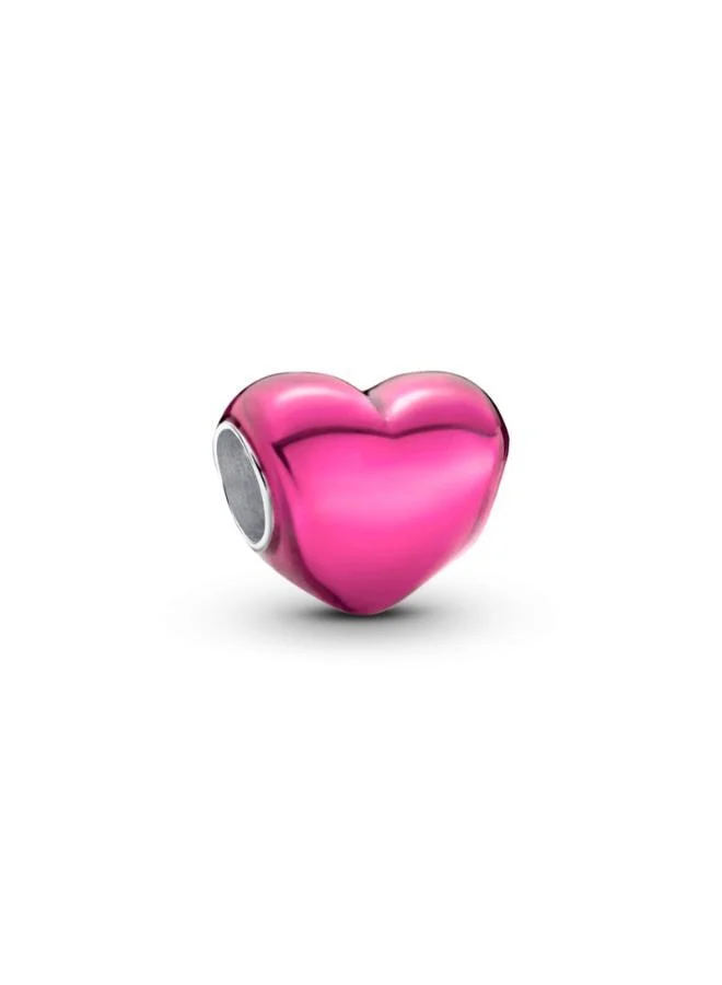 Metallic Heart Charm Green