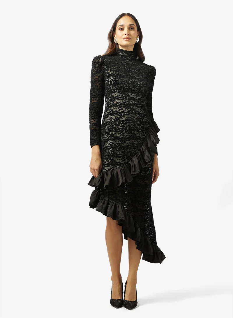 Asymmetrical Lace Dress
