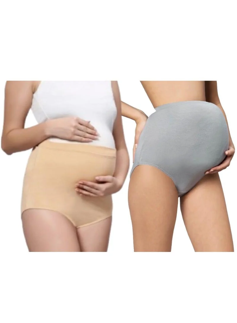 High Waist Maternity Panty Set of 2 Pale Pink