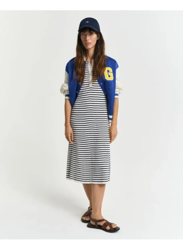Striped Knit Dress – image 4