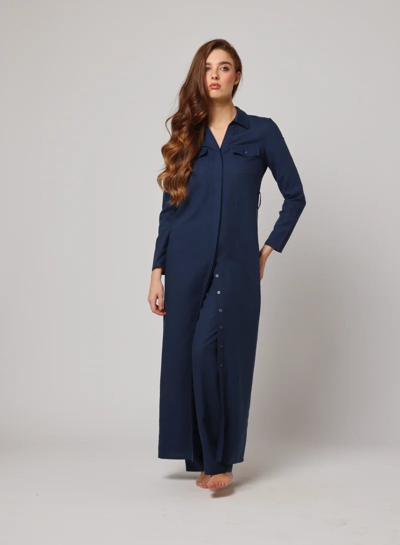 Button-Down Long Tunic