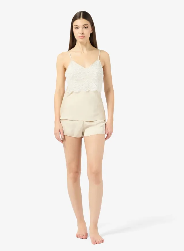 Beige Lace Camisole & Shorts Set for Women - 2 Pieces – image 5