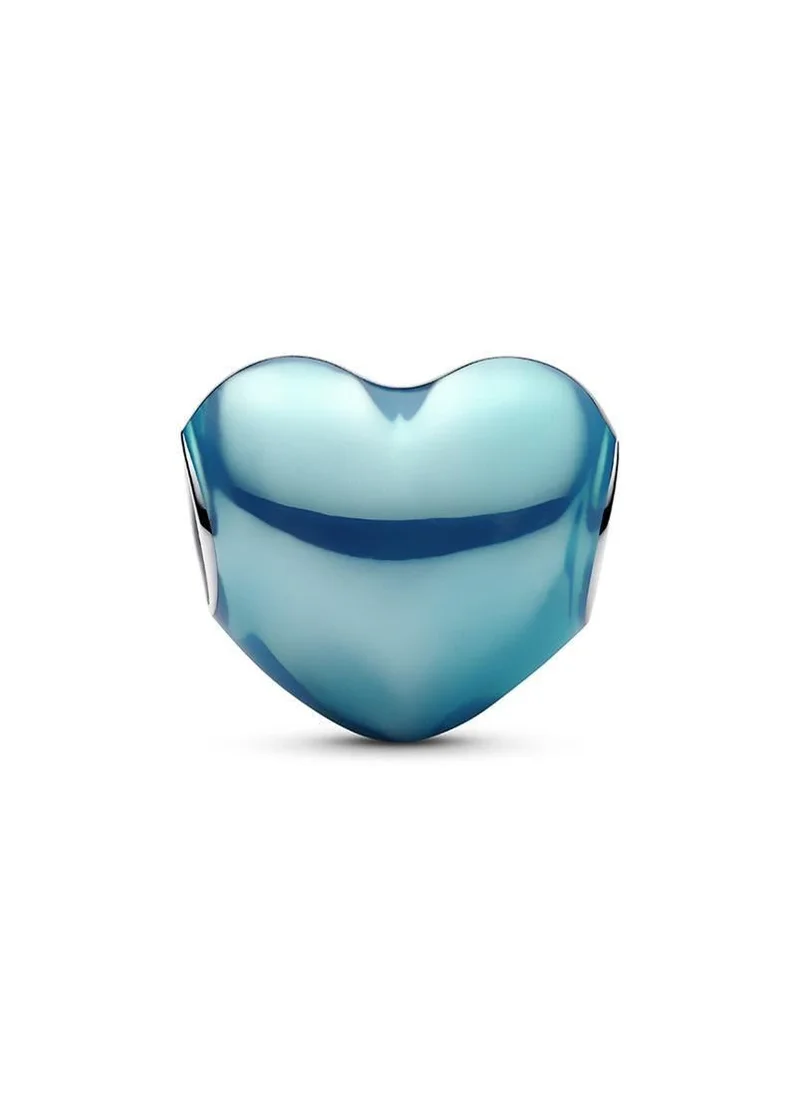 Metallic Heart Charm Green