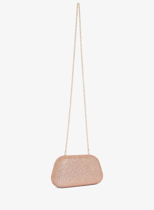 Shimmer Metallic Clutch With Gold Accent Statement – image 3