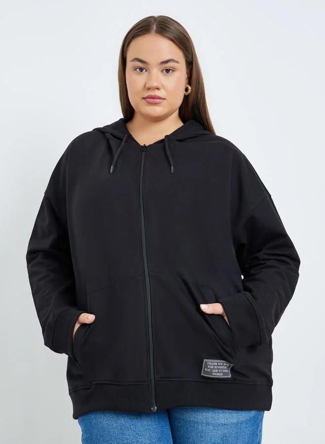 Women's Plus Size Oversized Hoodie Black