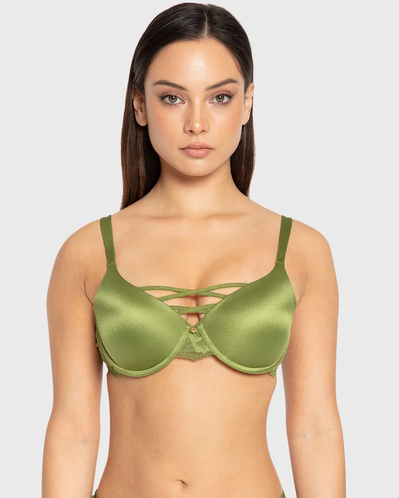 Isla & Evie Perfect Pear Full Coverage Bra, Lime Green