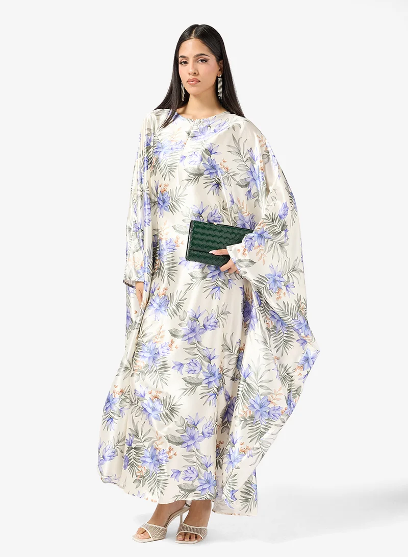 Printed Kaftan Beige