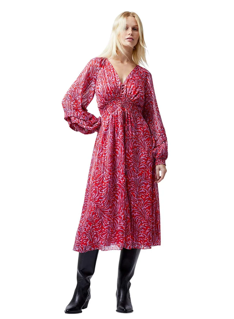 Amy Callista Printed Midi Dress