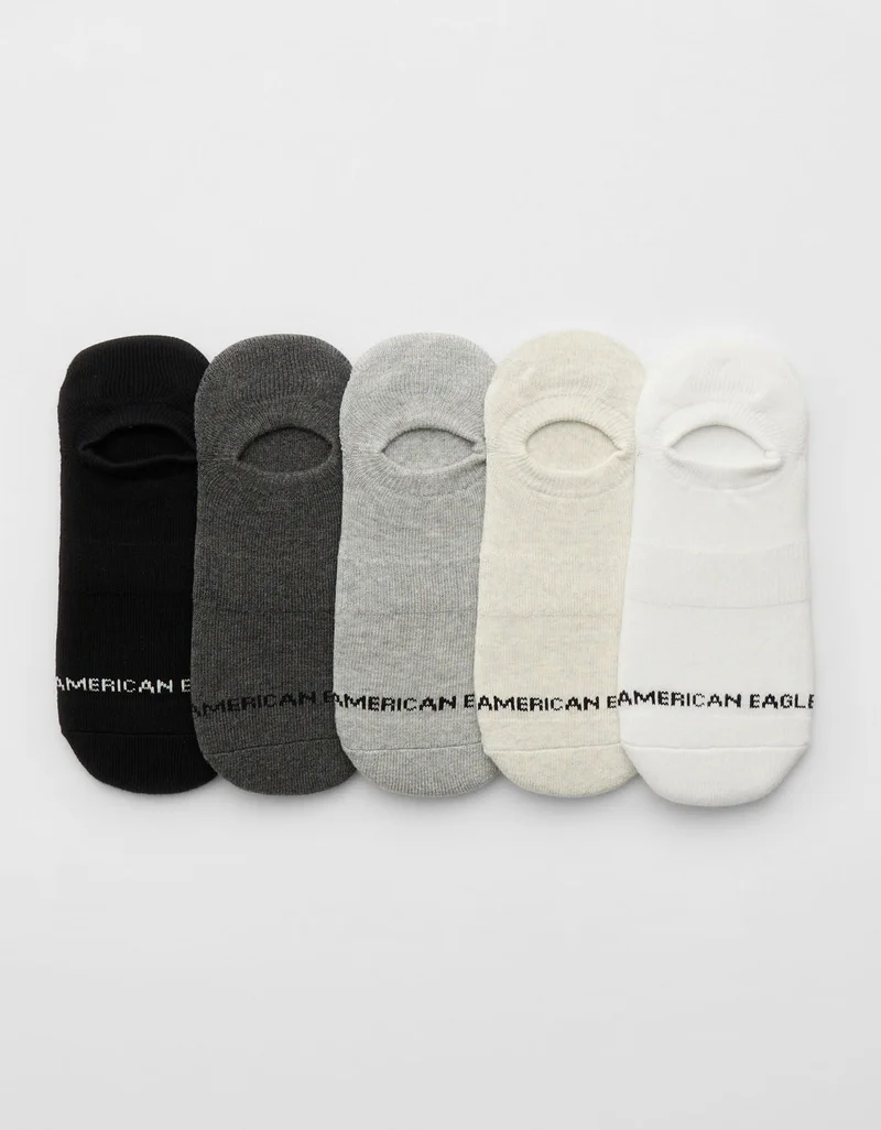 AE Terry No-Show Socks 5-Pack