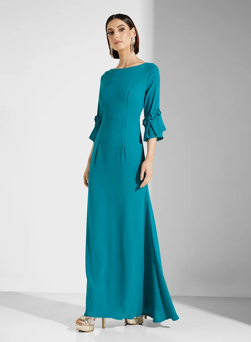 Elegant Evening Gown Teal