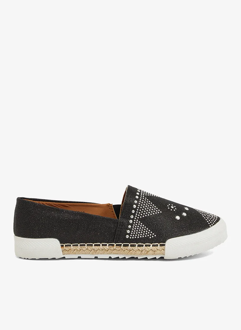 Studded Espadrille Black