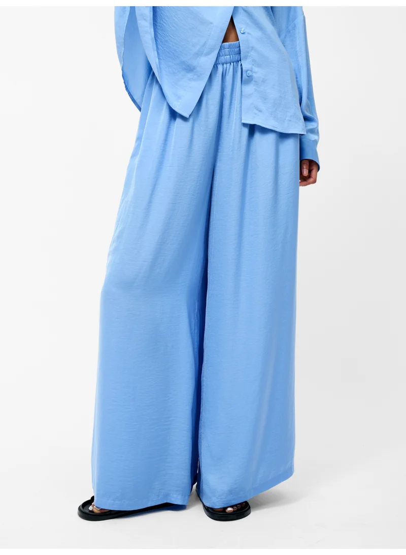 Damasco Air Flow Wide Leg Trousers Light Blue