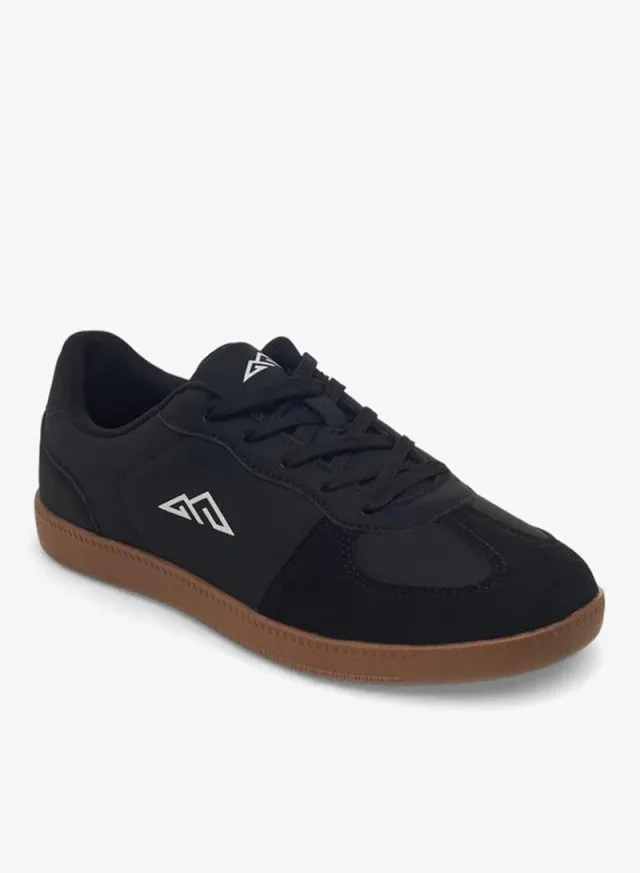 Women's Beige Lace-Up Sports Shoes with Contrasting Outsole – image 2