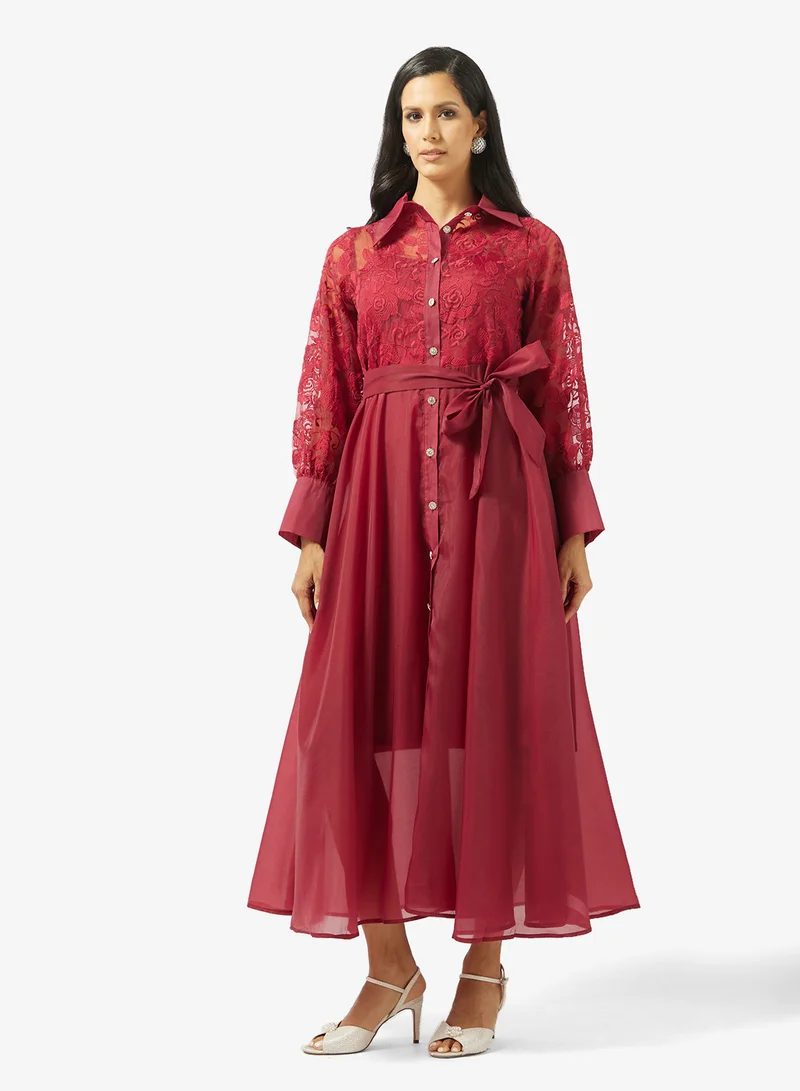 Elegant Lace A-Line Dress
