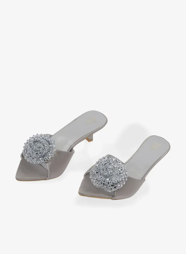 Diamante Heeled Sandals – image 4