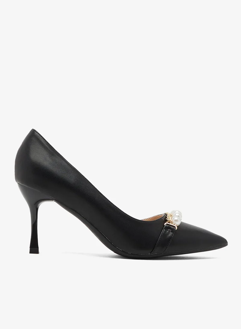 Pearl High Heel Pumps Black