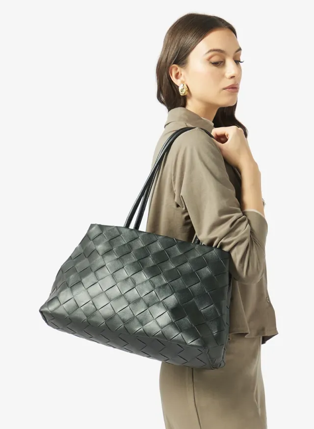 Woven Textured Tote Bag – image 6
