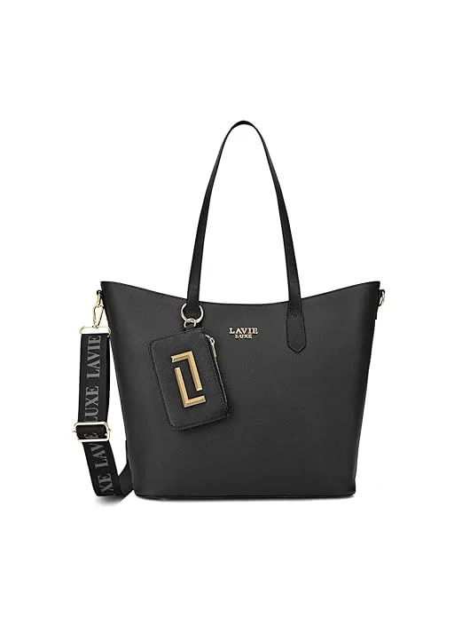 Luxe Duo Hailon Tote Bag Black