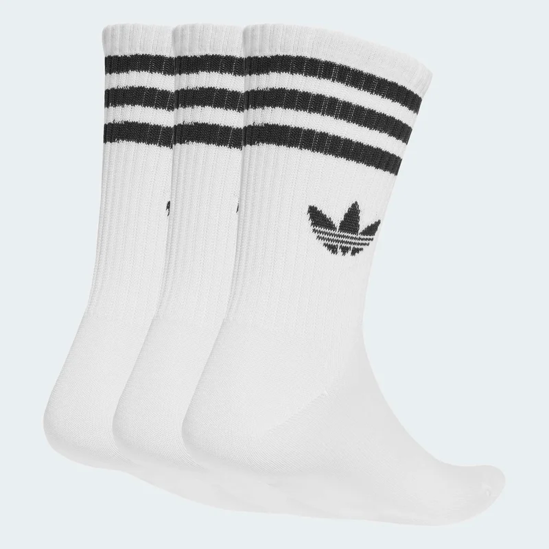 جوارب كرو Adidas Originals 3S عبوة من 3 أزواج أبيض