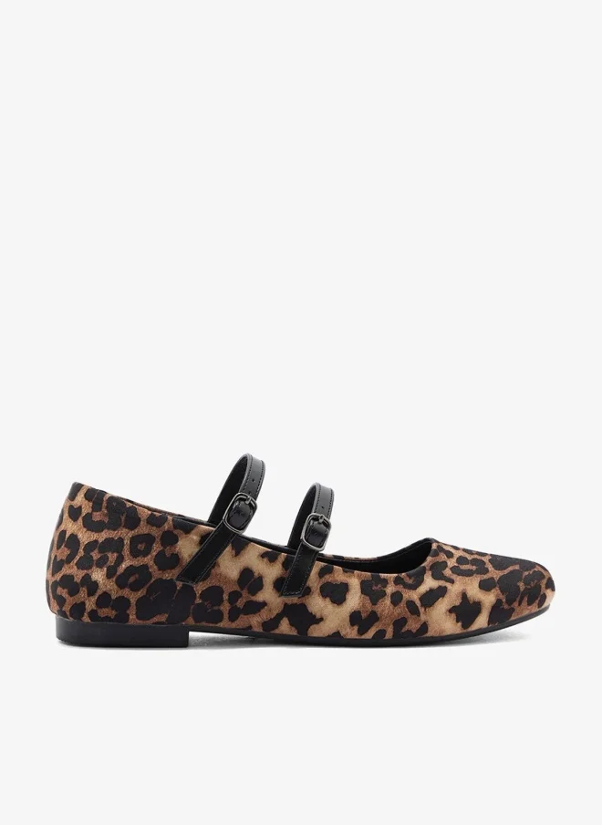 Double Strap Mary Jane Ballerina Olive Drab