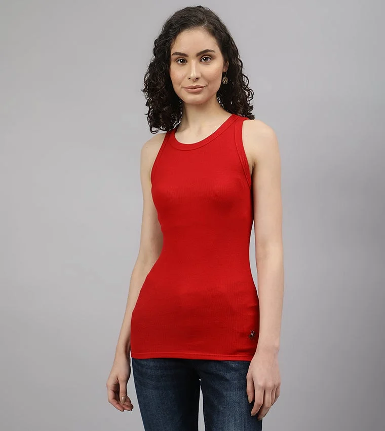 Beverly Hills Polo Club Women's Knit Top Red