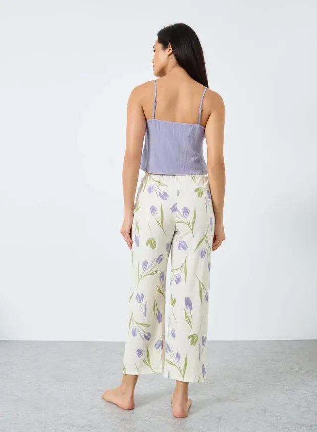 Take Two Solid Cami and Floral Pyjama Set – image 5