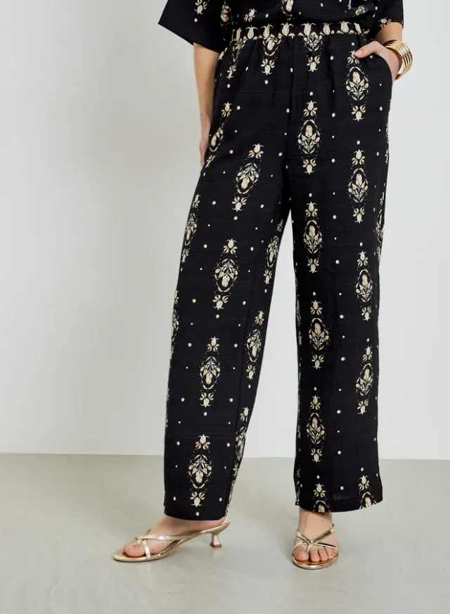 Printed Shirt & Pants Co-Ord Set - Black – image 6